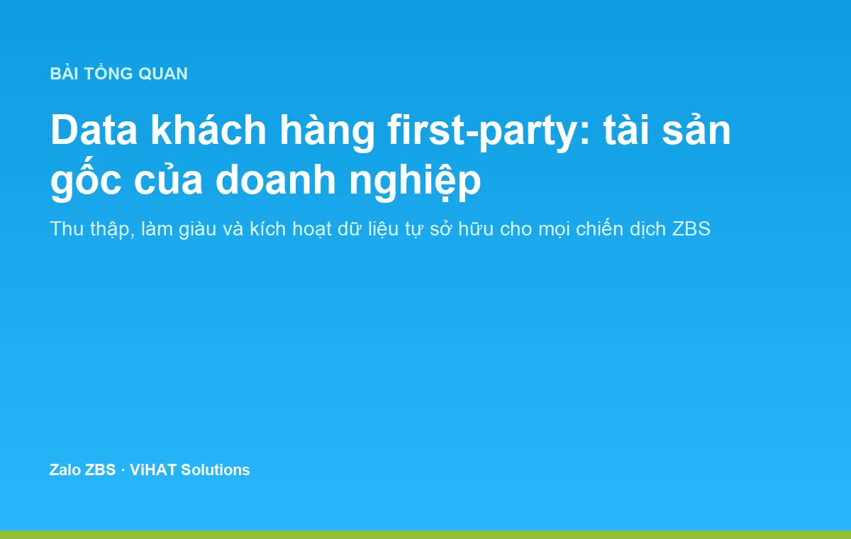 Data khách hàng first-party là tài sản gốc nuôi mọi chiến dịch ZBS của doanh nghiệp
