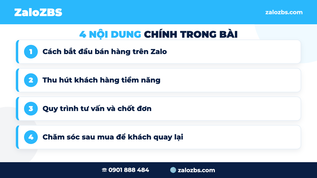 Cách bắt đầu bán hàng trên Zalo cho shop