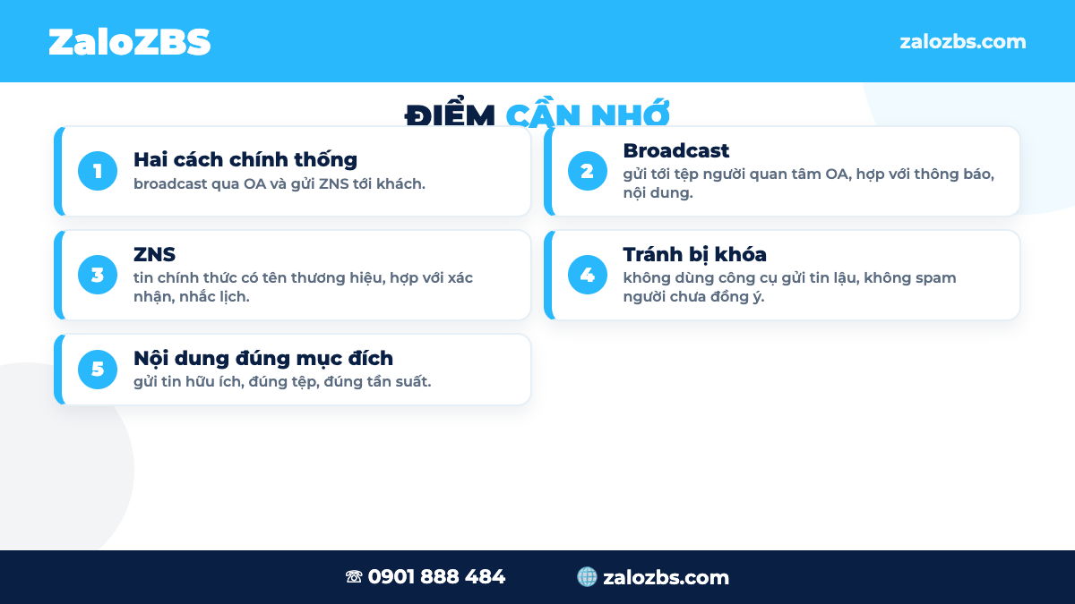 Cách gửi tin hàng loạt trên Zalo tránh bị khóa