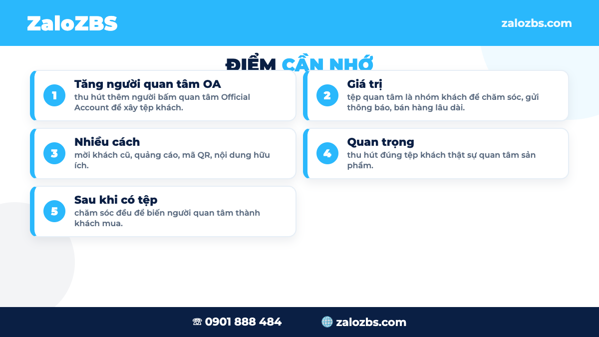 Thu hút đúng tệp khách chất lượng cho Zalo OA