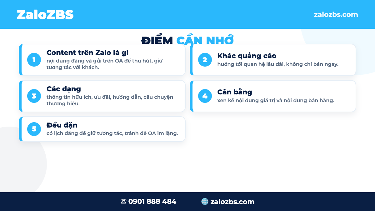 Cách viết content trên Zalo thu hút khách