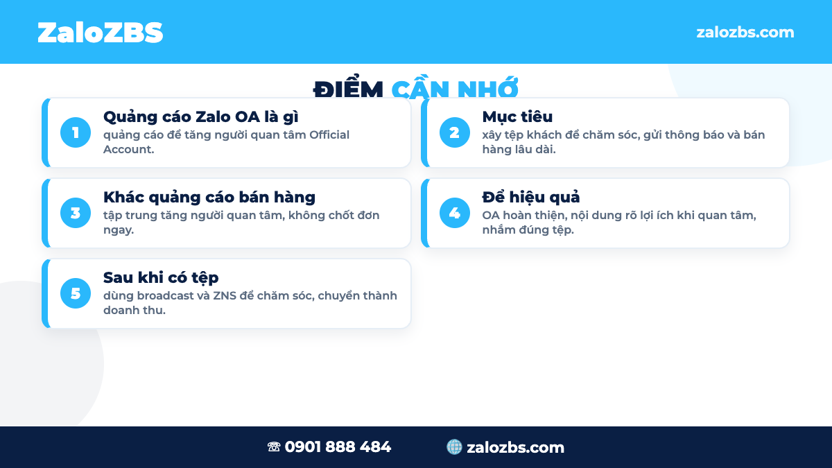 Cách thiết lập quảng cáo Zalo OA hiệu quả