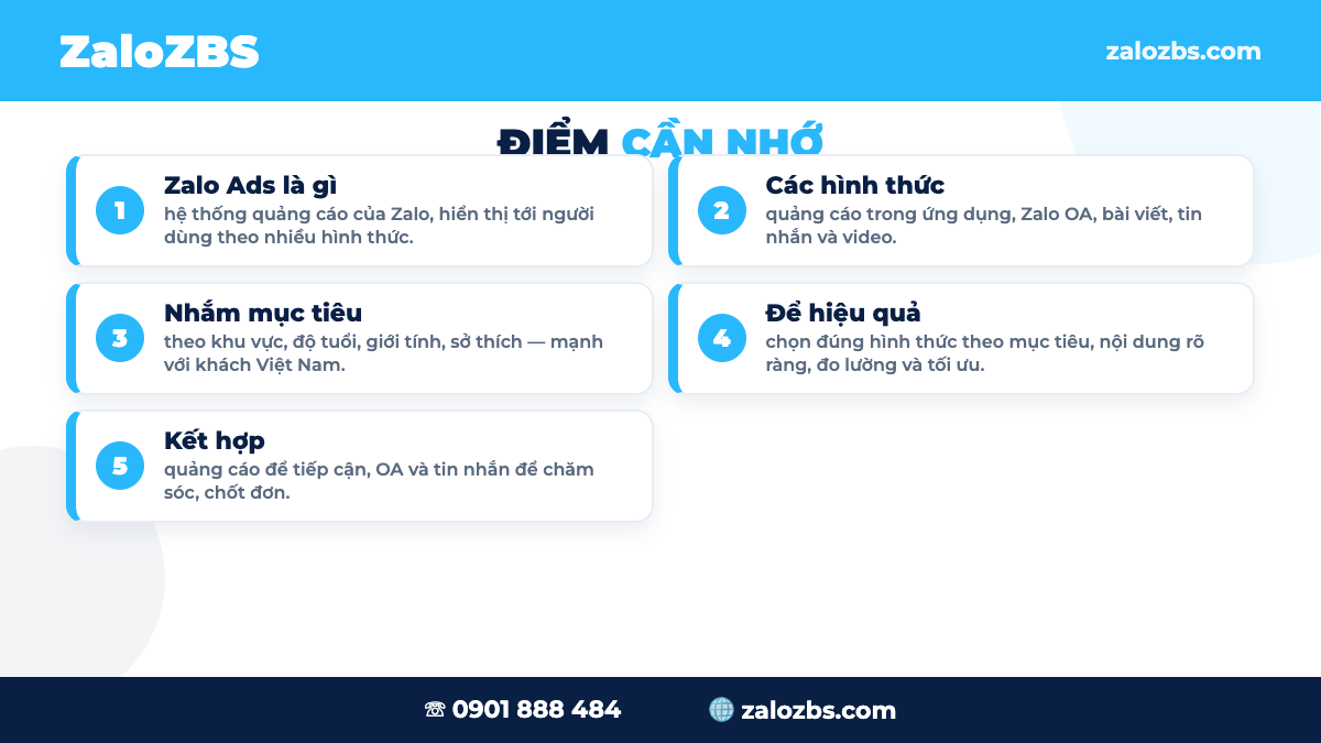 Các bước chạy quảng cáo Zalo Ads hiệu quả